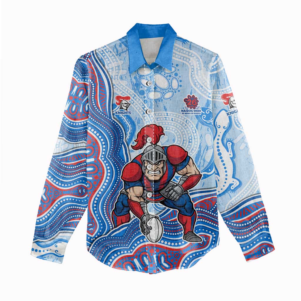 Newcastle Knights NAIDOC Week 2026 Women Casual Shirt First Nations of Australia Aboriginal Mascot Rugby