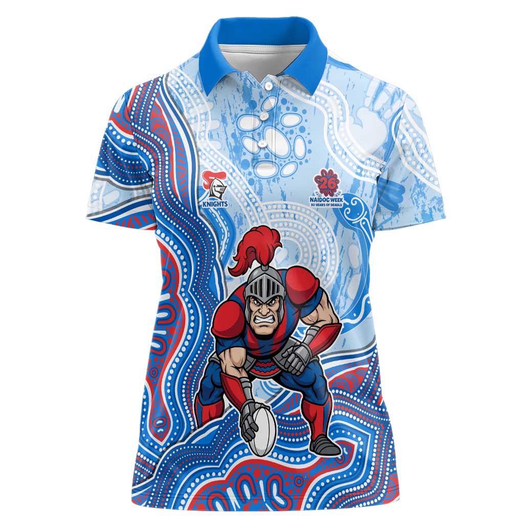 Newcastle Knights NAIDOC Week 2026 Women Polo Shirt First Nations of Australia Aboriginal Mascot Rugby