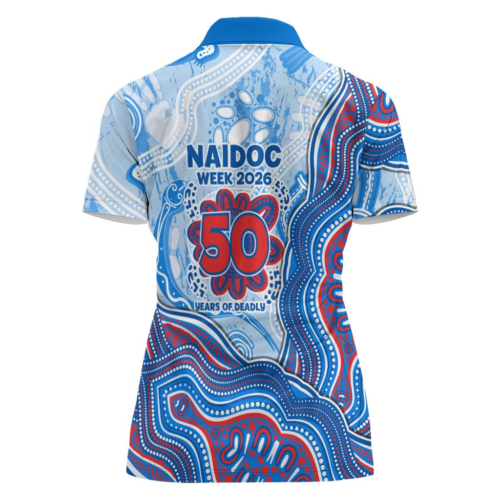 Newcastle Knights NAIDOC Week 2026 Women Polo Shirt First Nations of Australia Aboriginal Mascot Rugby