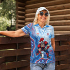 Newcastle Knights NAIDOC Week 2026 Women Polo Shirt First Nations of Australia Aboriginal Mascot Rugby