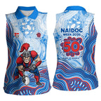 Newcastle Knights NAIDOC Week 2026 Women Sleeveless Polo Shirt First Nations of Australia Aboriginal Mascot Rugby