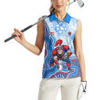 Newcastle Knights NAIDOC Week 2026 Women Sleeveless Polo Shirt First Nations of Australia Aboriginal Mascot Rugby