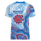 Newcastle Knights NAIDOC Week 2026 Women V-Neck T-Shirt First Nations of Australia Aboriginal Mascot Rugby