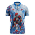 Newcastle Knights NAIDOC Week 2026 Zipper Polo Shirt First Nations of Australia Aboriginal Mascot Rugby