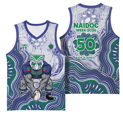 New Zealand Warriors NAIDOC Week 2026 Basketball Jersey First Nations of Australia Aboriginal Mascot Rugby