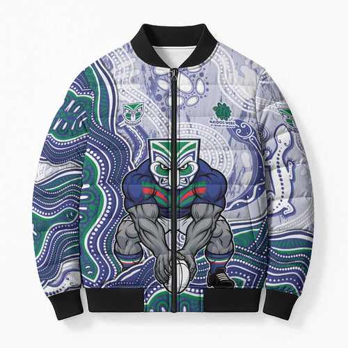 New Zealand Warriors NAIDOC Week 2026 Bomber Puffer Jacket First Nations of Australia Aboriginal Mascot Rugby