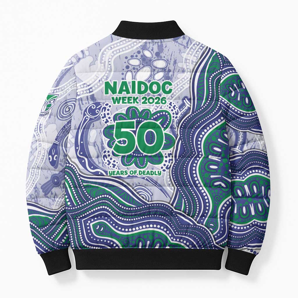 New Zealand Warriors NAIDOC Week 2026 Bomber Puffer Jacket First Nations of Australia Aboriginal Mascot Rugby