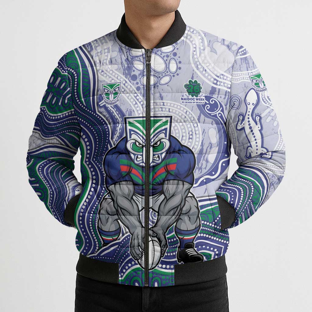 New Zealand Warriors NAIDOC Week 2026 Bomber Puffer Jacket First Nations of Australia Aboriginal Mascot Rugby