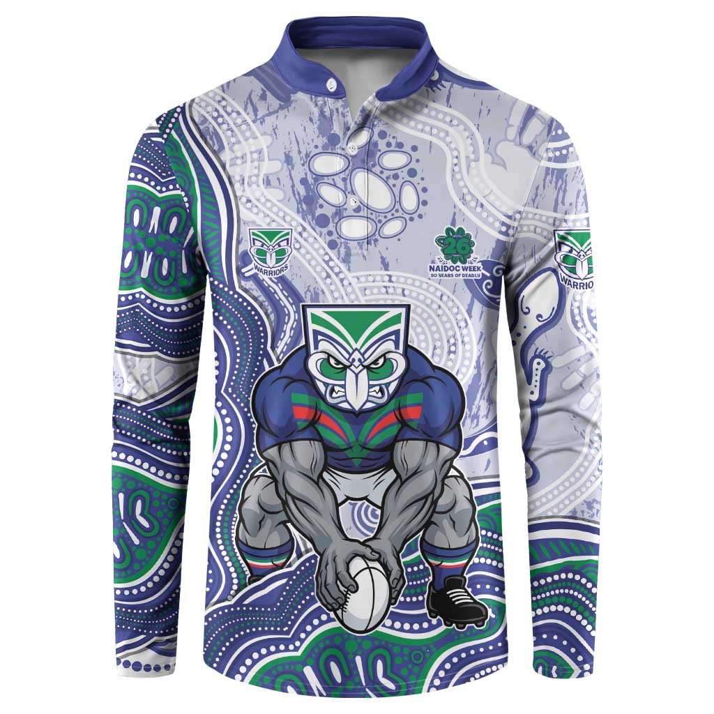 New Zealand Warriors NAIDOC Week 2026 Button Sweatshirt First Nations of Australia Aboriginal Mascot Rugby