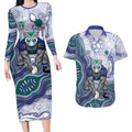 New Zealand Warriors NAIDOC Week 2026 Couples Matching Long Sleeve Bodycon Dress and Hawaiian Shirt First Nations of Australia Aboriginal Mascot Rugby
