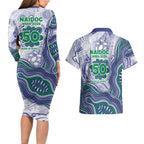 New Zealand Warriors NAIDOC Week 2026 Couples Matching Long Sleeve Bodycon Dress and Hawaiian Shirt First Nations of Australia Aboriginal Mascot Rugby