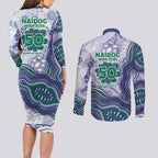 New Zealand Warriors NAIDOC Week 2026 Couples Matching Long Sleeve Bodycon Dress and Long Sleeve Button Shirt First Nations of Australia Aboriginal Mascot Rugby