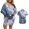 New Zealand Warriors NAIDOC Week 2026 Couples Matching Off Shoulder Short Dress and Hawaiian Shirt First Nations of Australia Aboriginal Mascot Rugby