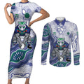 New Zealand Warriors NAIDOC Week 2026 Couples Matching Short Sleeve Bodycon Dress and Long Sleeve Button Shirt First Nations of Australia Aboriginal Mascot Rugby