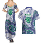 New Zealand Warriors NAIDOC Week 2026 Couples Matching Summer Maxi Dress and Hawaiian Shirt First Nations of Australia Aboriginal Mascot Rugby