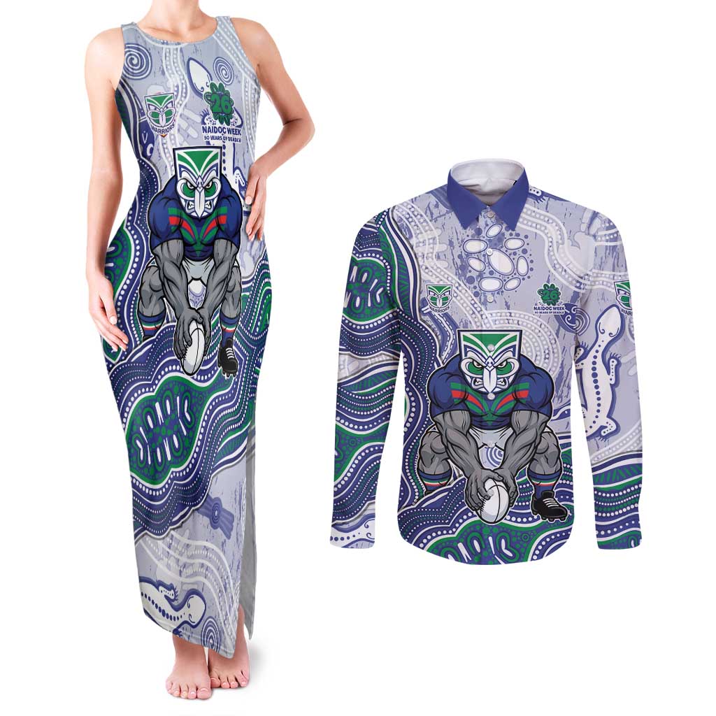New Zealand Warriors NAIDOC Week 2026 Couples Matching Tank Maxi Dress and Long Sleeve Button Shirt First Nations of Australia Aboriginal Mascot Rugby