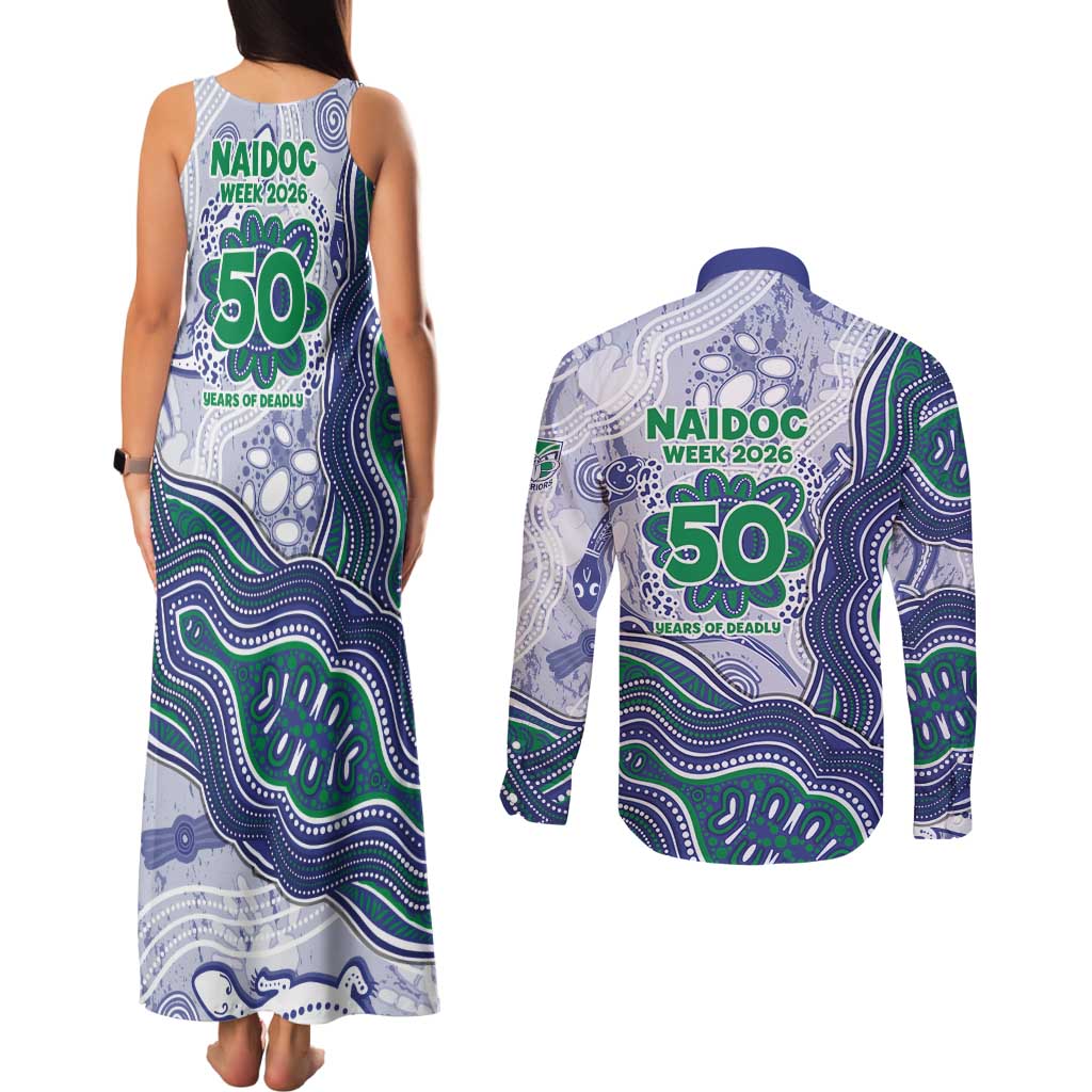 New Zealand Warriors NAIDOC Week 2026 Couples Matching Tank Maxi Dress and Long Sleeve Button Shirt First Nations of Australia Aboriginal Mascot Rugby