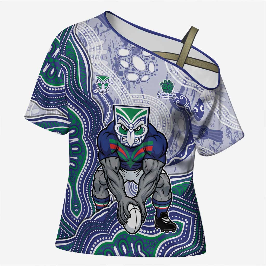 New Zealand Warriors NAIDOC Week 2026 Cross Shoulder Shirt First Nations of Australia Aboriginal Mascot Rugby
