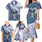 New Zealand Warriors NAIDOC Week 2026 Family Matching Mermaid Dress and Hawaiian Shirt First Nations of Australia Aboriginal Mascot Rugby