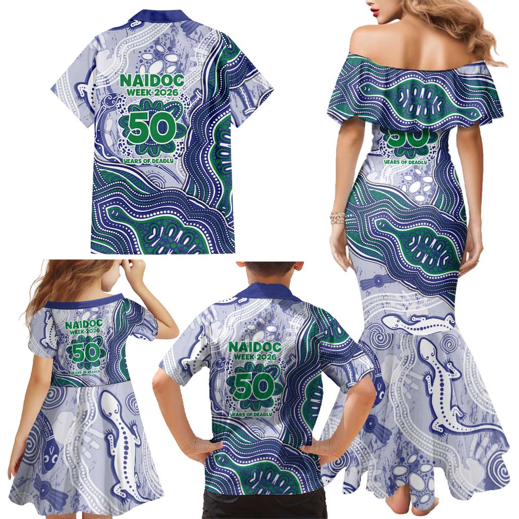 New Zealand Warriors NAIDOC Week 2026 Family Matching Mermaid Dress and Hawaiian Shirt First Nations of Australia Aboriginal Mascot Rugby
