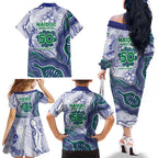 New Zealand Warriors NAIDOC Week 2026 Family Matching Off The Shoulder Long Sleeve Dress and Hawaiian Shirt First Nations of Australia Aboriginal Mascot Rugby
