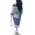 New Zealand Warriors NAIDOC Week 2026 Family Matching Off The Shoulder Long Sleeve Dress and Hawaiian Shirt First Nations of Australia Aboriginal Mascot Rugby