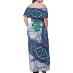 New Zealand Warriors NAIDOC Week 2026 Family Matching Off Shoulder Maxi Dress and Hawaiian Shirt First Nations of Australia Aboriginal Mascot Rugby