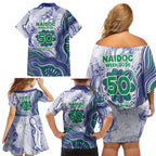 New Zealand Warriors NAIDOC Week 2026 Family Matching Off Shoulder Short Dress and Hawaiian Shirt First Nations of Australia Aboriginal Mascot Rugby