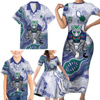 New Zealand Warriors NAIDOC Week 2026 Family Matching Short Sleeve Bodycon Dress and Hawaiian Shirt First Nations of Australia Aboriginal Mascot Rugby