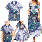 New Zealand Warriors NAIDOC Week 2026 Family Matching Summer Maxi Dress and Hawaiian Shirt First Nations of Australia Aboriginal Mascot Rugby