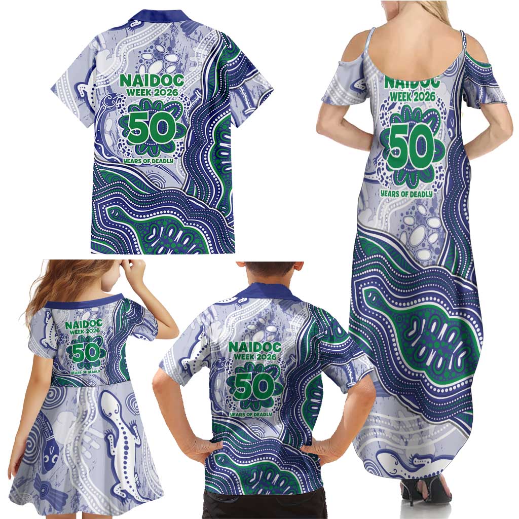 New Zealand Warriors NAIDOC Week 2026 Family Matching Summer Maxi Dress and Hawaiian Shirt First Nations of Australia Aboriginal Mascot Rugby