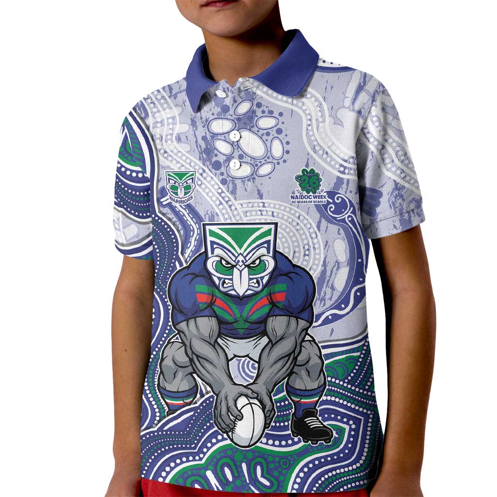 New Zealand Warriors NAIDOC Week 2026 Kid Polo Shirt First Nations of Australia Aboriginal Mascot Rugby