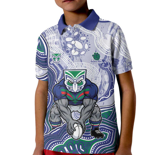 New Zealand Warriors NAIDOC Week 2026 Kid Polo Shirt First Nations of Australia Aboriginal Mascot Rugby