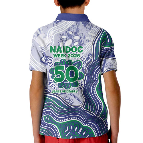 New Zealand Warriors NAIDOC Week 2026 Kid Polo Shirt First Nations of Australia Aboriginal Mascot Rugby