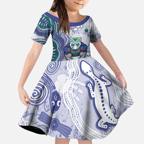 New Zealand Warriors NAIDOC Week 2026 Kid Short Sleeve Dress First Nations of Australia Aboriginal Mascot Rugby