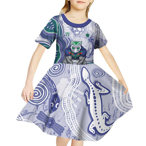 New Zealand Warriors NAIDOC Week 2026 Kid Short Sleeve Dress First Nations of Australia Aboriginal Mascot Rugby