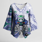 New Zealand Warriors NAIDOC Week 2026 Kimono Sleeve Blouse First Nations of Australia Aboriginal Mascot Rugby