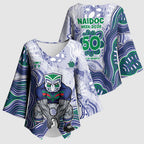 New Zealand Warriors NAIDOC Week 2026 Kimono Sleeve Blouse First Nations of Australia Aboriginal Mascot Rugby