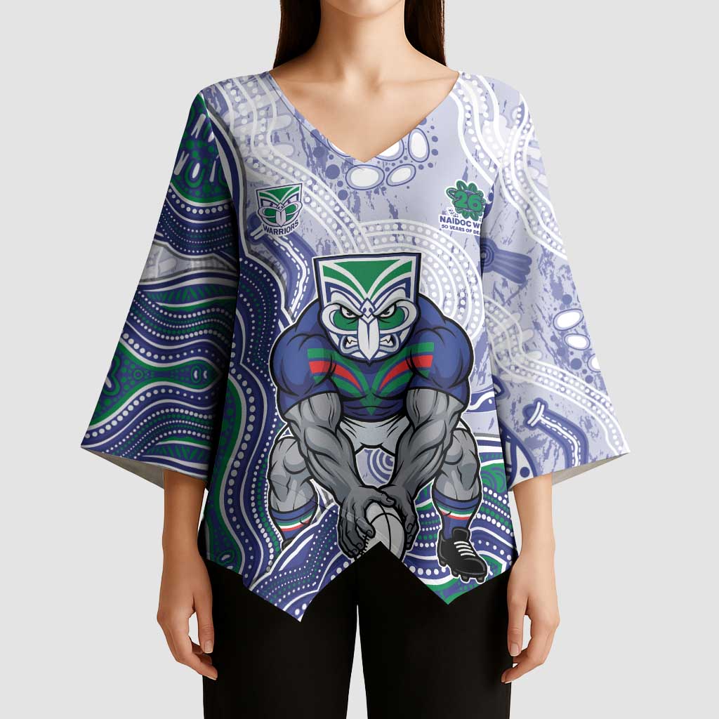 New Zealand Warriors NAIDOC Week 2026 Kimono Sleeve Blouse First Nations of Australia Aboriginal Mascot Rugby