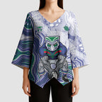 New Zealand Warriors NAIDOC Week 2026 Kimono Sleeve Blouse First Nations of Australia Aboriginal Mascot Rugby