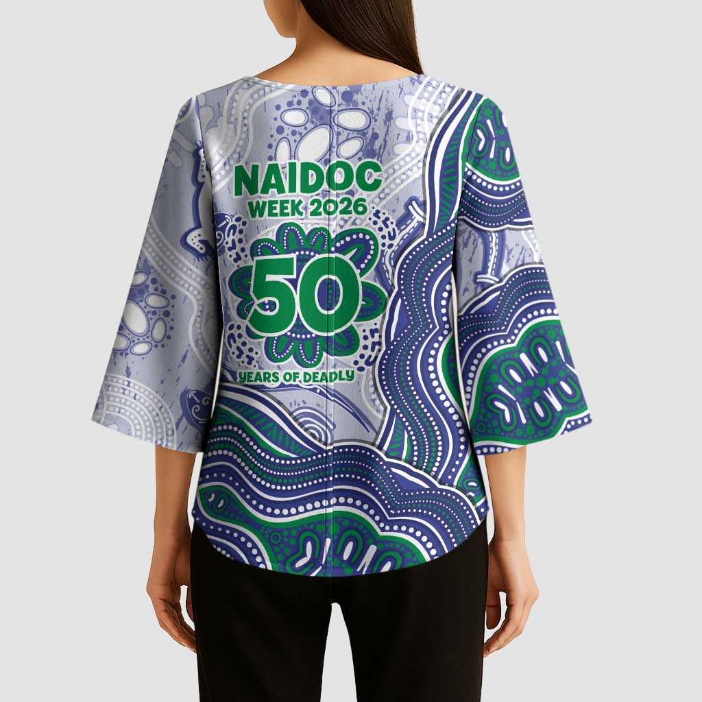 New Zealand Warriors NAIDOC Week 2026 Kimono Sleeve Blouse First Nations of Australia Aboriginal Mascot Rugby