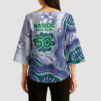 New Zealand Warriors NAIDOC Week 2026 Kimono Sleeve Blouse First Nations of Australia Aboriginal Mascot Rugby