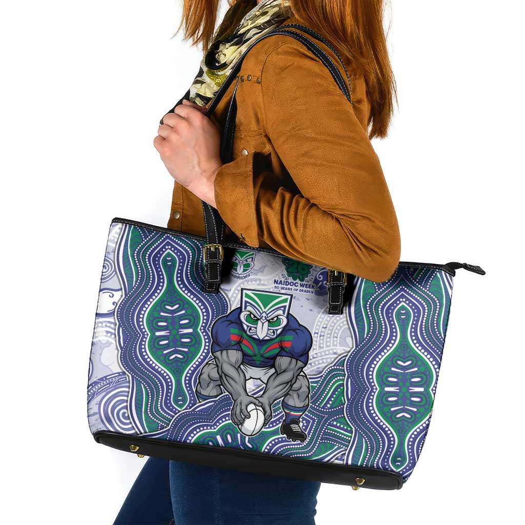 New Zealand Warriors NAIDOC Week 2026 Leather Tote Bag First Nations of Australia Aboriginal Mascot Rugby