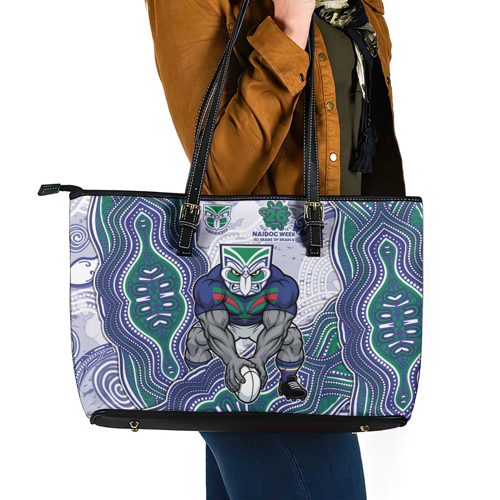 New Zealand Warriors NAIDOC Week 2026 Leather Tote Bag First Nations of Australia Aboriginal Mascot Rugby