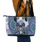 New Zealand Warriors NAIDOC Week 2026 Leather Tote Bag First Nations of Australia Aboriginal Mascot Rugby