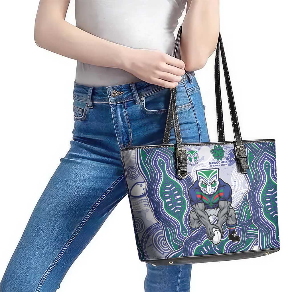New Zealand Warriors NAIDOC Week 2026 Leather Tote Bag First Nations of Australia Aboriginal Mascot Rugby