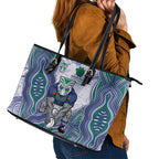 New Zealand Warriors NAIDOC Week 2026 Leather Tote Bag First Nations of Australia Aboriginal Mascot Rugby