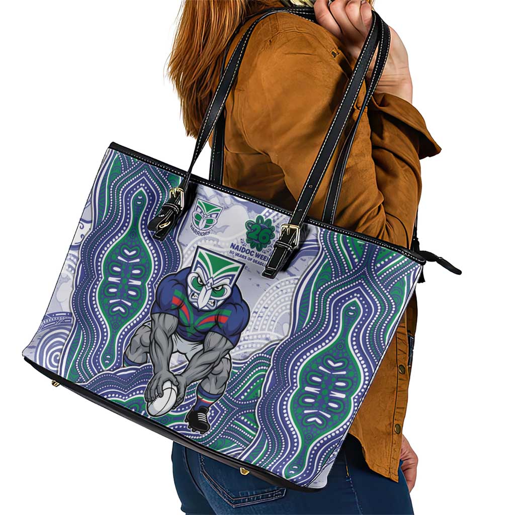 New Zealand Warriors NAIDOC Week 2026 Leather Tote Bag First Nations of Australia Aboriginal Mascot Rugby