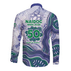 New Zealand Warriors NAIDOC Week 2026 Long Sleeve Button Shirt First Nations of Australia Aboriginal Mascot Rugby