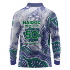 New Zealand Warriors NAIDOC Week 2026 Long Sleeve Polo Shirt First Nations of Australia Aboriginal Mascot Rugby